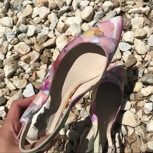 Alfani Step n Flex Pink Floral Slingback Heels